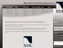 Tablet Screenshot of bdk-piano.de